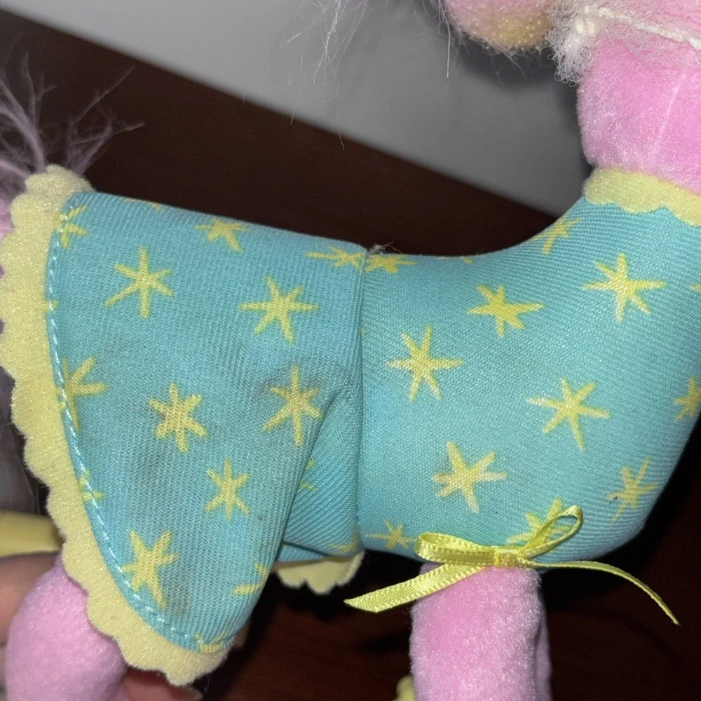 Vintage 2001 Mattel Barbie Pose Me Pink Poodle Pet Dog Plush Toy 3541WC